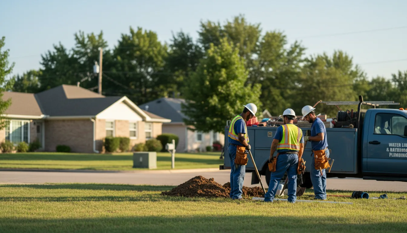 Residential water line and bathroom plumbing service in Kernersville, NC